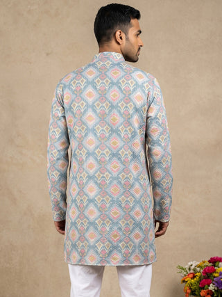 Printed & Thread Work Kurta for Men
