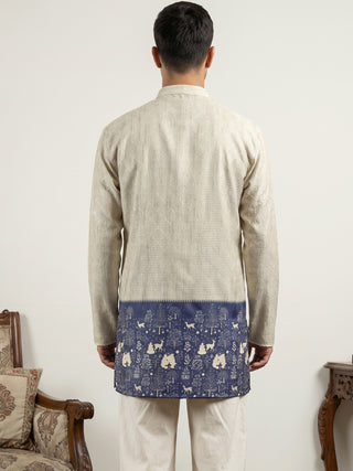 Men's Cotton Blend Printed Kurta