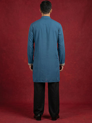 Japanese Fabric Embroidered Kurta with Korean Pants