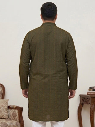 Embroidered Cotton Kurta for Men