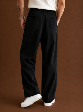 Men Straight Fit Korean Pants