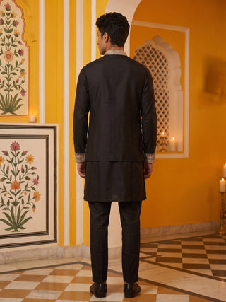 Men's Embroidered Waistcoat and Kurta Pyjama