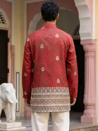 Men's Cotton Blend Printed Kurta