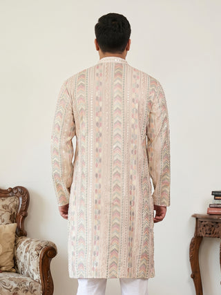 Embroidered and Sequins Kurta for Men
