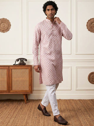 Men’s Foil Print Traditional Kurta Pyjama