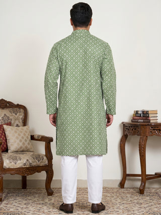 Men's Geometric Printed Kurta Set