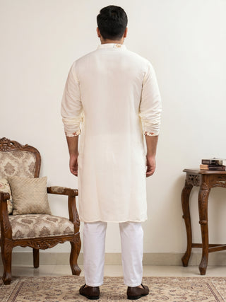 Floral Embroidered and Sequins Kurta Set