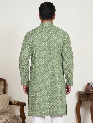 Men's Geometric Printed Kurta