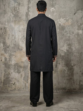 Japanese Fabric Embroidered Kurta & Korean Pants Set