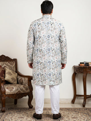 Embroidered Kurta Set For Men
