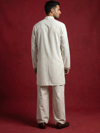 Japanese Fabric Embroidered Kurta & Korean Pants Set