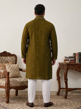 Embroidered & Sequin Kurta Pyjama With Dupatta