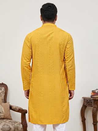 Embroidered Cotton Kurta for Men