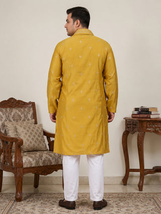 Embroidered & Sequin Kurta Pyjama With Dupatta