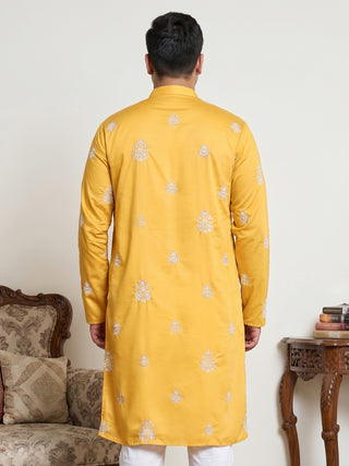 Embroidered & Sequin Kurta With Dupatta
