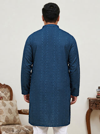 Embroidered Cotton Kurta for Men