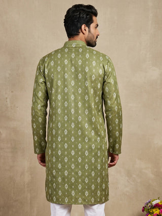 Men’s Foil Print Traditional Kurta