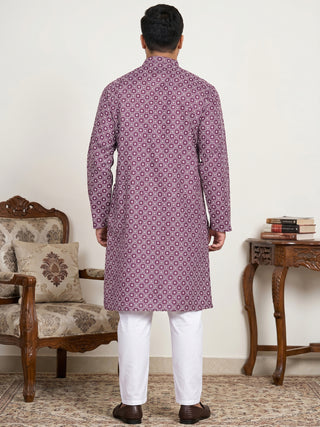 Men's Geometric Printed Kurta Set