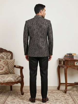 Men's Velvet Embroidered Indo-Western Set