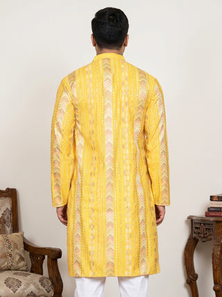 Embroidered and Sequins Kurta for Men