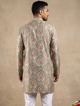 Printed & Thread Work Kurta for Men