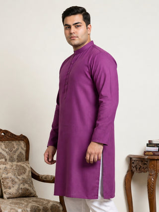 Solid Cotton Kurta for Men