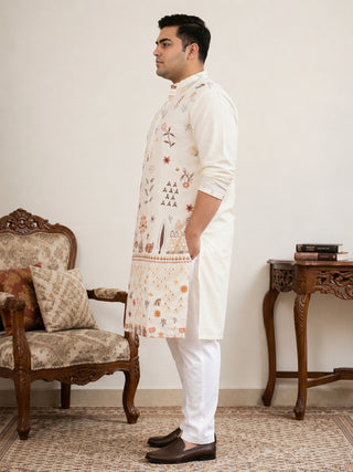 Floral Embroidered and Sequins Kurta Set