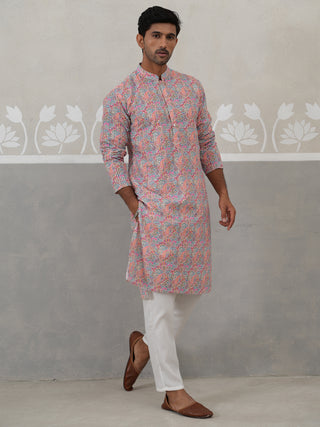 Printed and Emrbroidered Kurta Pyjama Set