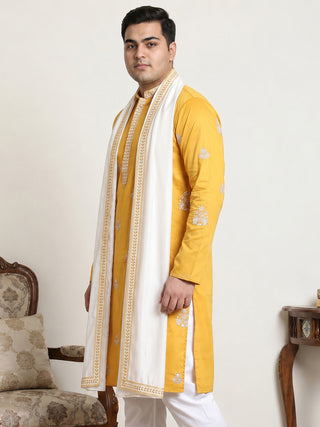 Embroidered & Sequin Kurta With Dupatta