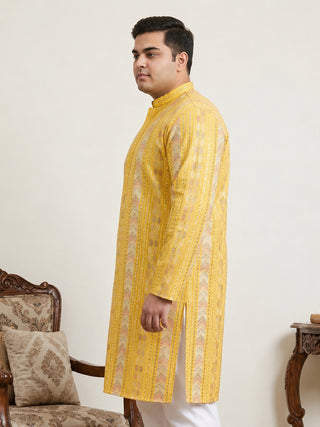 Embroidered and Sequins Kurta for Men