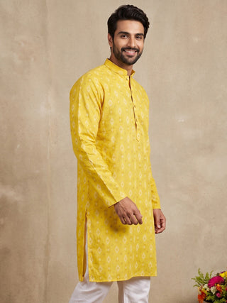 Men’s Foil Print Traditional Kurta