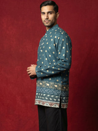 Men's Cotton Blend Printed Kurta