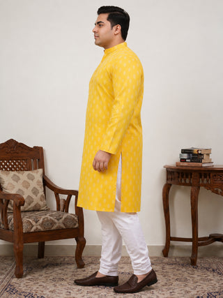 Floral Printed Kurta with Pyjama for Men