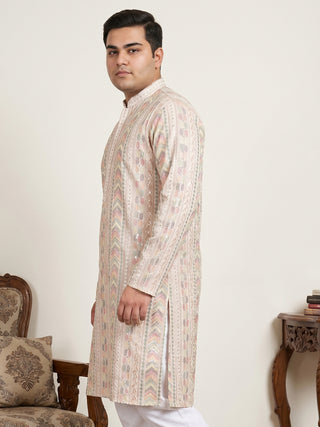 Embroidered and Sequins Kurta for Men