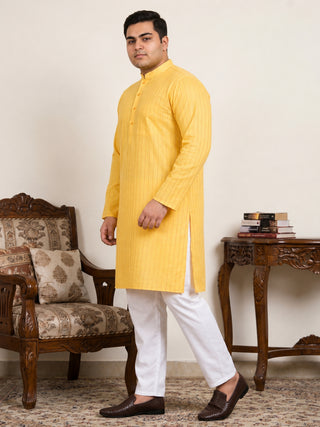 Men's Cotton Striped Kurta Pyjama Set