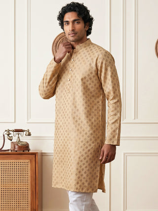 Men’s Foil Print Traditional Kurta