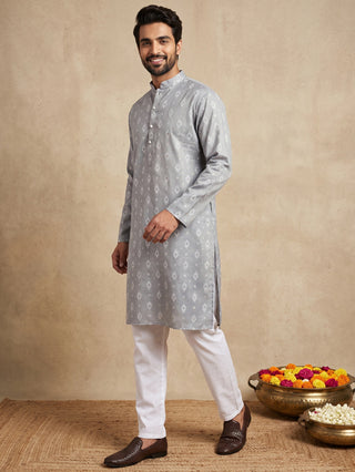 Men’s Foil Print Traditional Kurta Pyjama