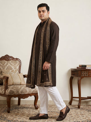 Embroidered & Sequin Kurta Pyjama With Dupatta