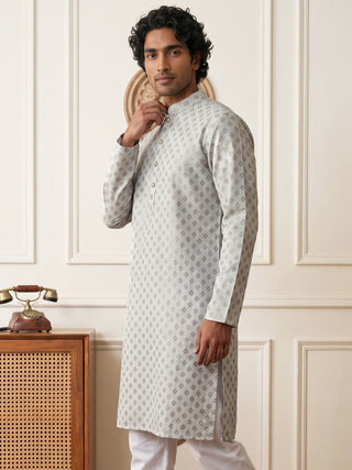 Men’s Foil Print Traditional Kurta