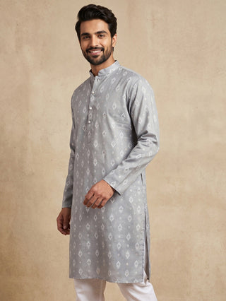 Men’s Foil Print Traditional Kurta