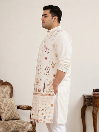 Floral Embroidered and Sequins Kurta