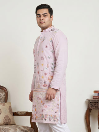 Floral Embroidered and Sequins Kurta
