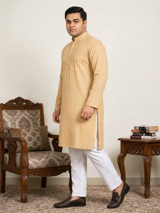 Men's Cotton Striped Kurta Pyjama Set