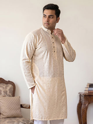 Embroidered Cotton Kurta for Men