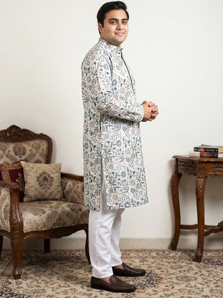 Embroidered Kurta Set For Men