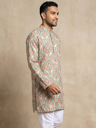 Printed & Thread Work Kurta for Men