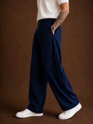 Men Straight Fit Korean Pants