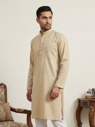 Solid Cotton Kurta for Men