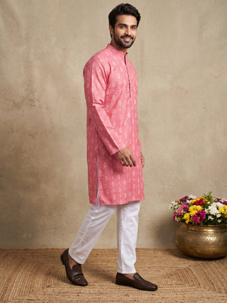 Men’s Foil Print Traditional Kurta Pyjama