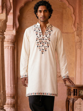 Japanese Fabric Designer Embroidered Kurta